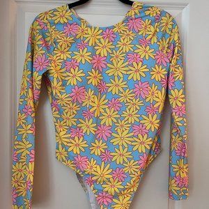 NEVER WORN Long Sleeve Bathing Suit With Open Back